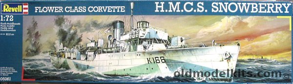 Revell 1/72 HMCS Snowberry or USS Saucy Flower Class Corvette - (ex Matchbox), 05061 plastic model kit